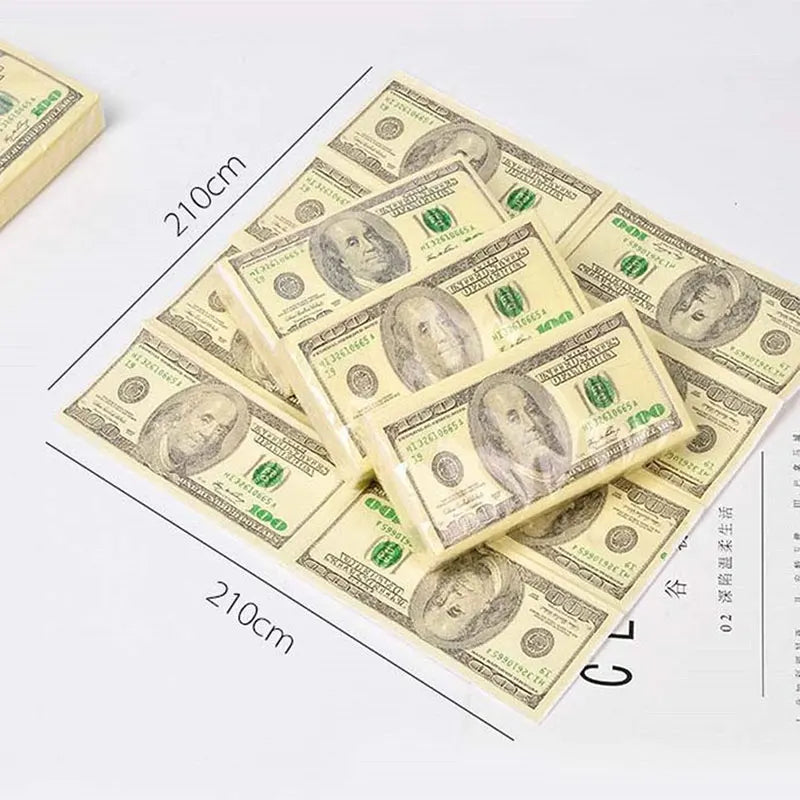 US $100 Dollar Bills Paper Napkins Fake Prop Money United States Greenbacks
