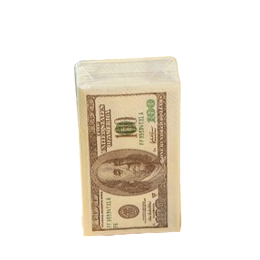 US $100 Dollar Bills Paper Napkins Fake Prop Money United States Greenbacks