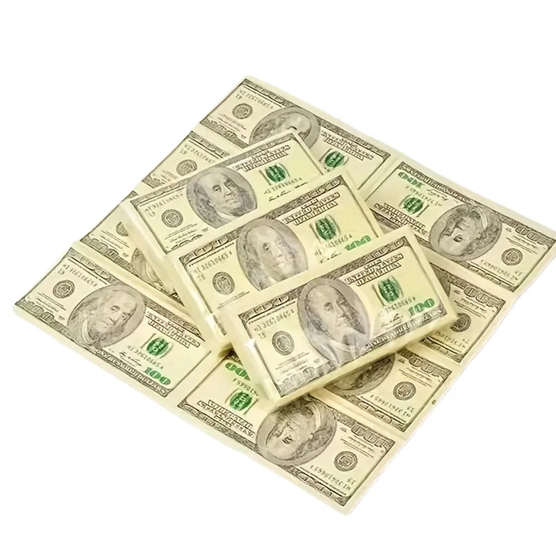 US $100 Dollar Bills Paper Napkins Fake Prop Money United States Greenbacks
