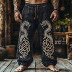 Viking Retro Nordic Totem 3D Print Beach Gym Workout Pants
