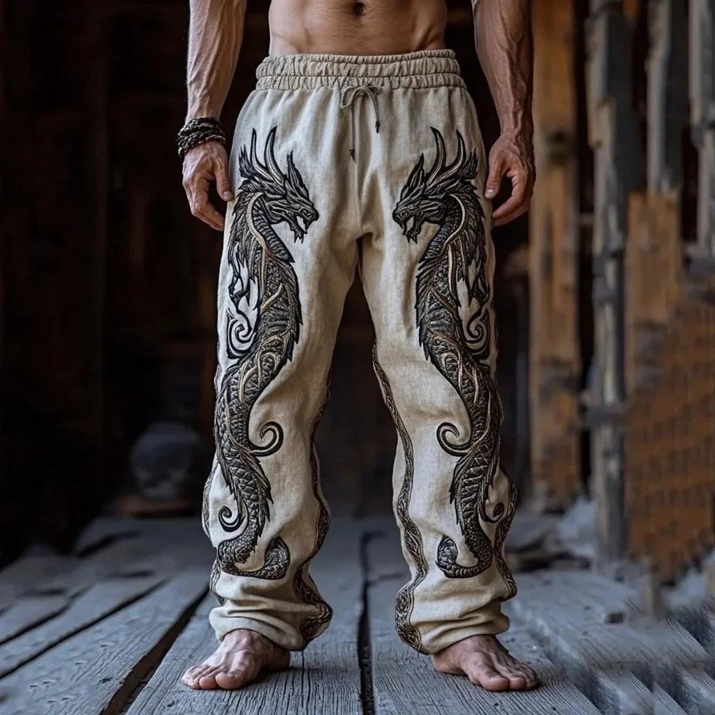 Viking Retro Nordic Totem 3D Print Beach Gym Workout Pants