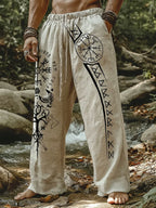Viking Retro Nordic Totem 3D Print Beach Gym Workout Pants
