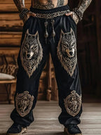 Viking Retro Nordic Totem 3D Print Beach Gym Workout Pants