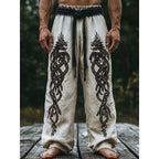Viking Retro Nordic Totem 3D Print Beach Gym Workout Pants