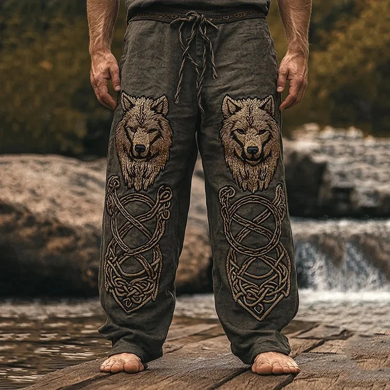 Viking Retro Nordic Totem 3D Print Beach Gym Workout Pants