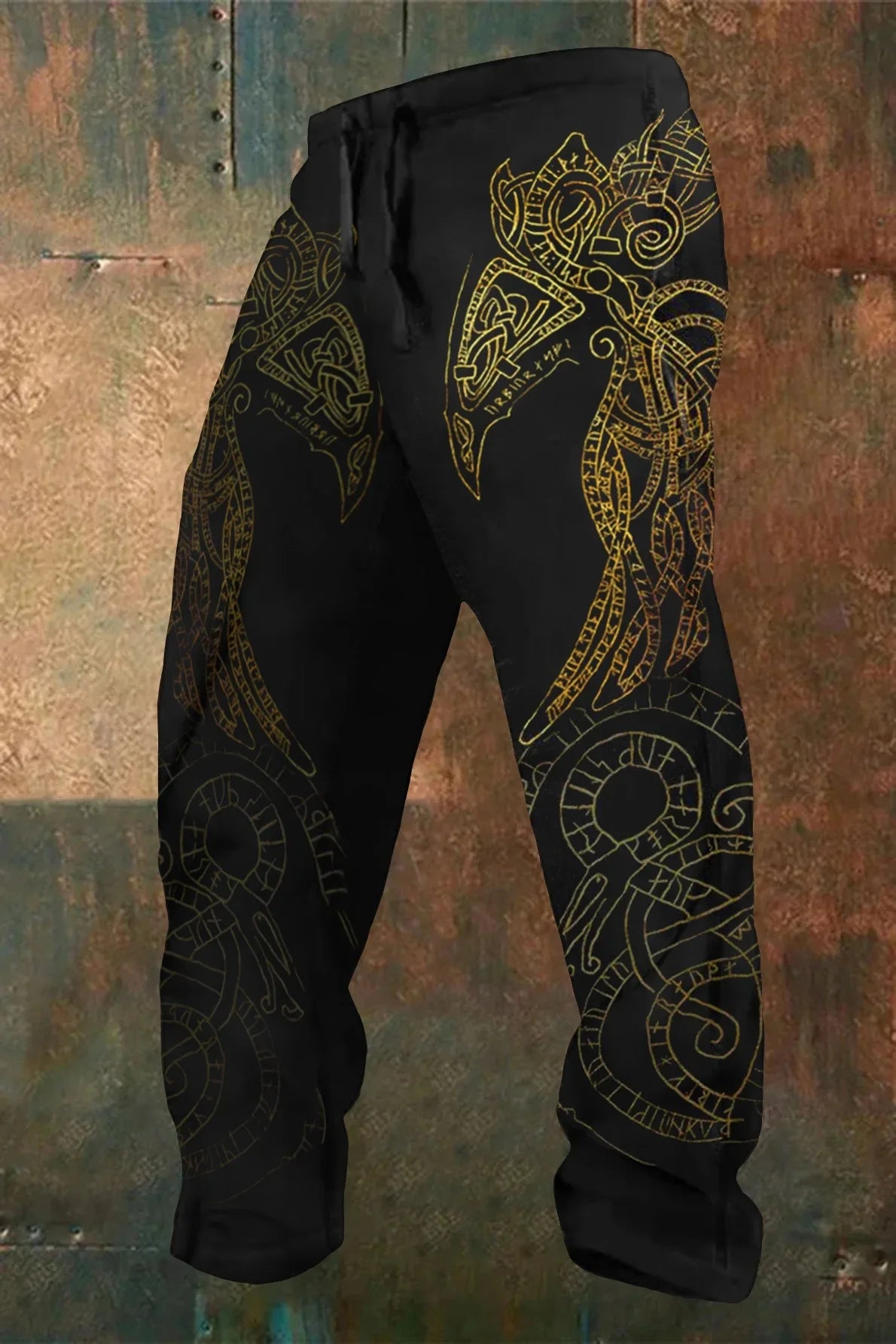 Viking Retro Nordic Totem 3D Print Beach Gym Workout Pants