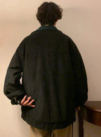 Vintage Men's Bomber Jacket Windbreaker Loose Cargo Outwear