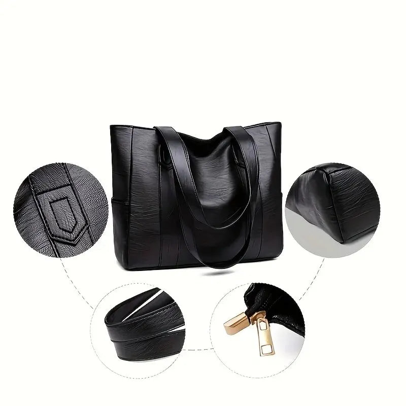 Vintage Large Capacity Classic Tote Handbag Retro Shoulder Bag