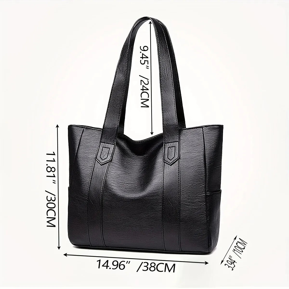 Vintage Large Capacity Classic Tote Handbag Retro Shoulder Bag