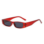 Vintage Slimline Sunglasses Women's Narrow Frame Leopard Retro Look