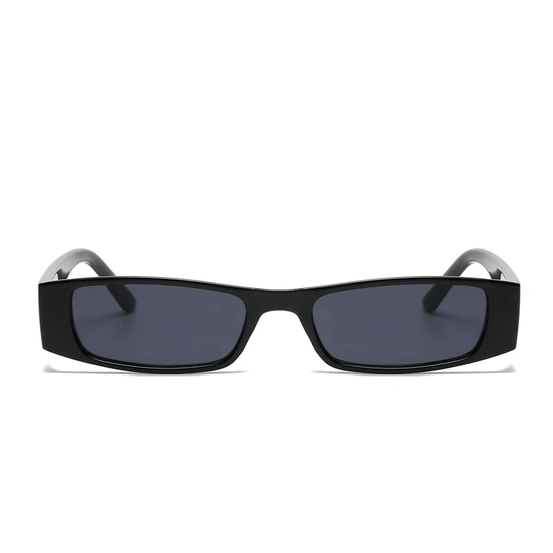 Vintage Slimline Sunglasses Women's Narrow Frame Leopard Retro Look