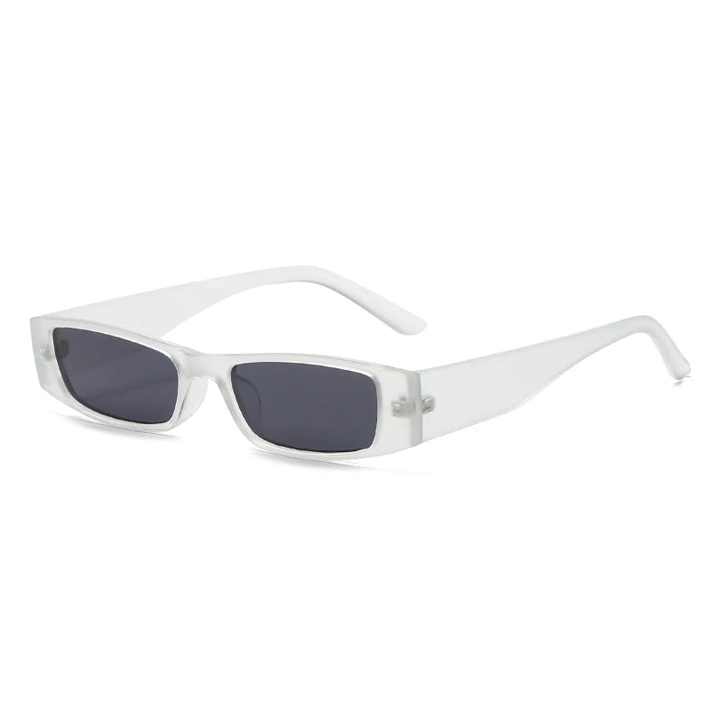 Vintage Slimline Sunglasses Women's Narrow Frame Leopard Retro Look