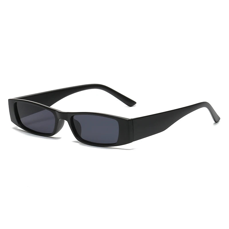 Vintage Slimline Sunglasses Women's Narrow Frame Leopard Retro Look