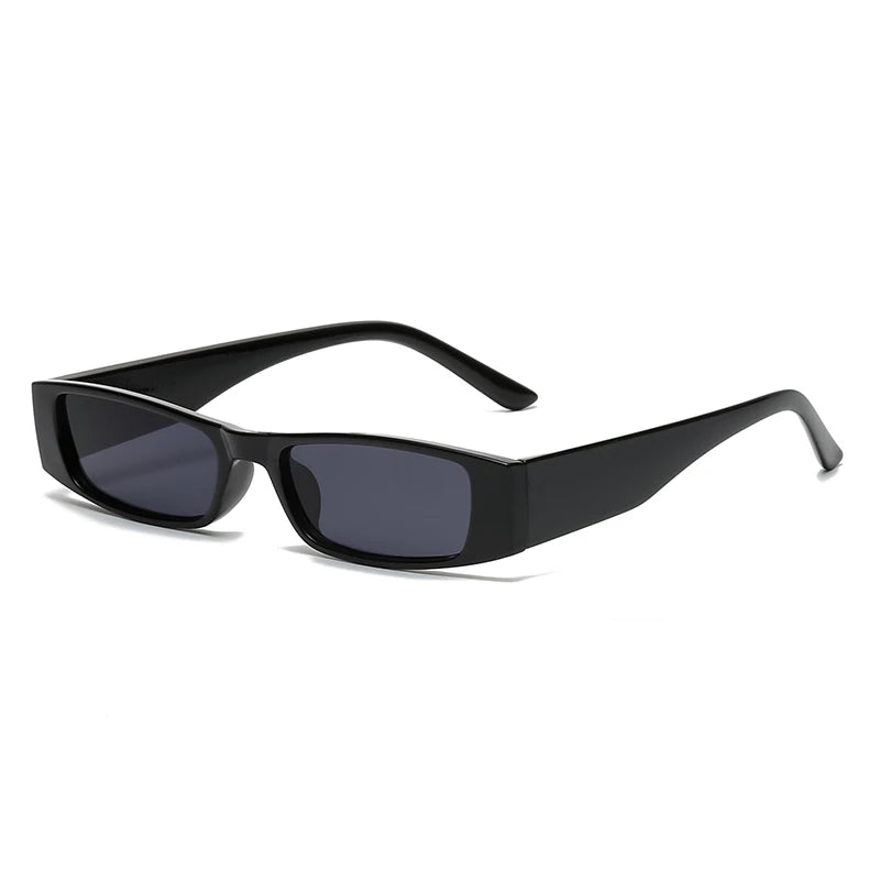 Vintage Slimline Sunglasses Women's Narrow Frame Leopard Retro Look