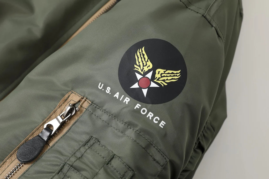 Vintage US Air Force Pilot Jacket Nylon Padded Bomber Flight Outwear