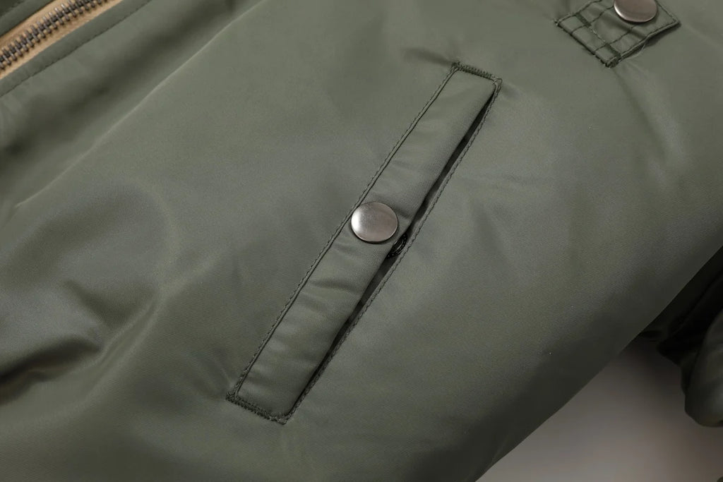 Vintage US Air Force Pilot Jacket Nylon Padded Bomber Flight Outwear