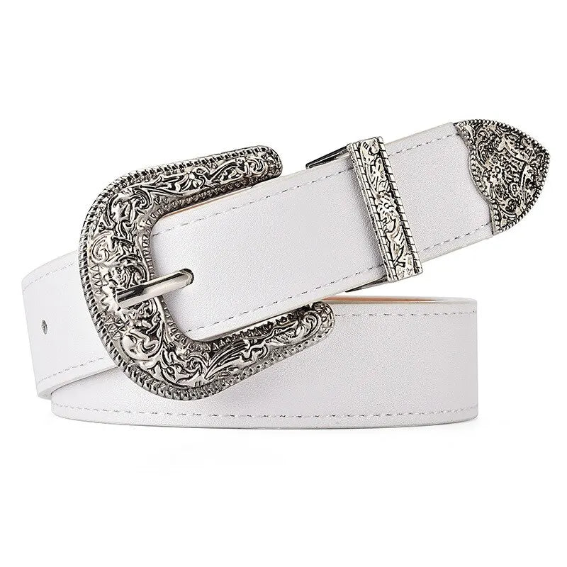 Vintage Belt Etched Ornate Retro Buckle