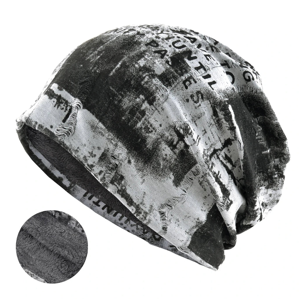 Vintage Beanie Grunge Distressed Streetwear Design