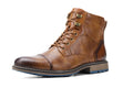 Vintage Leather Ankle Boots Retro Design