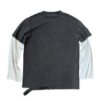 Vintage Slight Distressed Double Layer 2-in-1 Retro Heavy T-Shirt