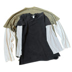 Vintage Slight Distressed Double Layer 2-in-1 Retro Heavy T-Shirt