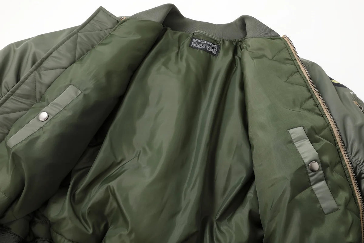 Vintage US Air Force Pilot Jacket Nylon Padded Bomber Flight Outwear