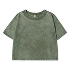 Green t-shirt on a white background