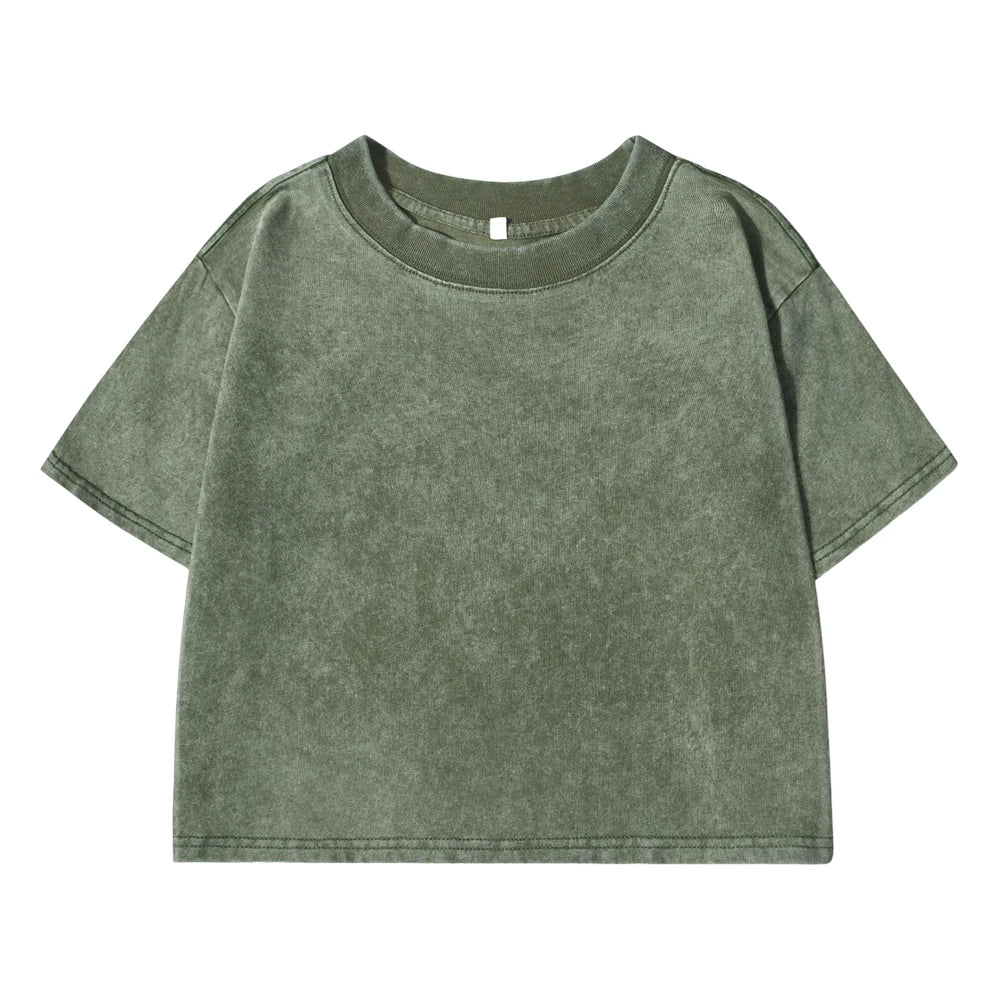 Green t-shirt on a white background