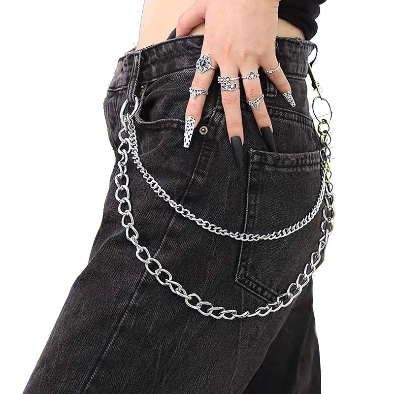 Wallet Chain Punk Metal Layered Jeans Waist Keychain