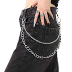 Wallet Chain Punk Metal Layered Jeans Waist Keychain