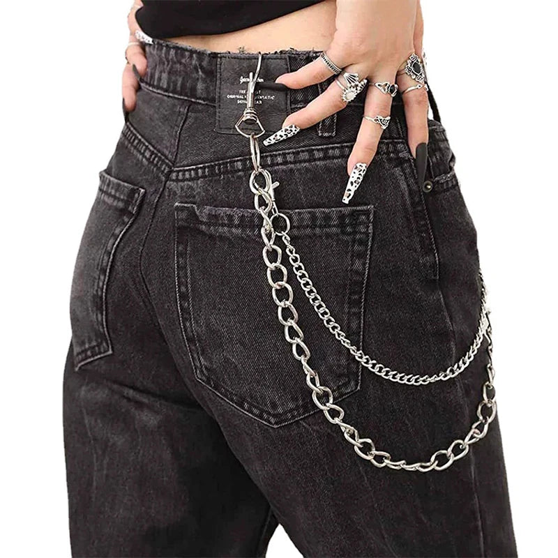 Wallet Chain Punk Metal Layered Jeans Waist Keychain