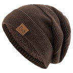 Warm Slouchy Beanie Baggy Hat Velvet-Lined Winter Skullies
