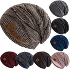Warm Slouchy Beanie Baggy Hat Velvet-Lined Winter Skullies
