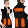 Warm Heated Fleece Vest With Adjustable Temperature Control