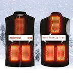 Warm Heated Fleece Vest With Adjustable Temperature Control