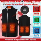 Warm Heated Fleece Vest With Adjustable Temperature Control