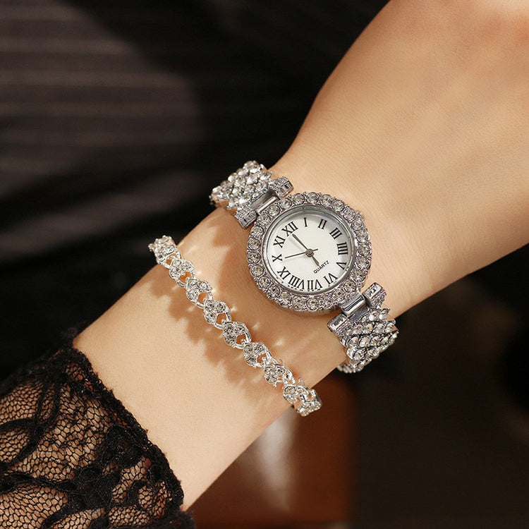 Watch Bracelet Matching Set Classic Diamond-Encrusted With Steel Band-Keep Melbourne Marvellous Official Store