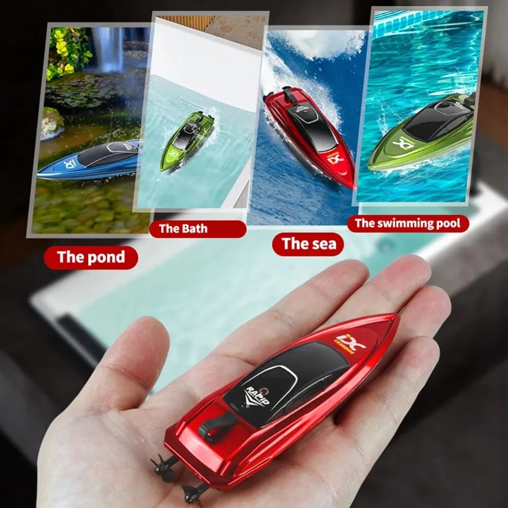 Toy Mini Speedboat Remote Control RC Boat Water Fun Gift for Kids