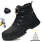 Waterproof Safety Boots PPE Steel Toe Work Boots Anti-Smash Stab-Resistant
