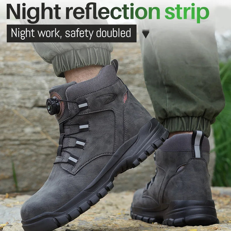Waterproof Safety Boots PPE Steel Toe Work Boots Anti-Smash Stab-Resistant