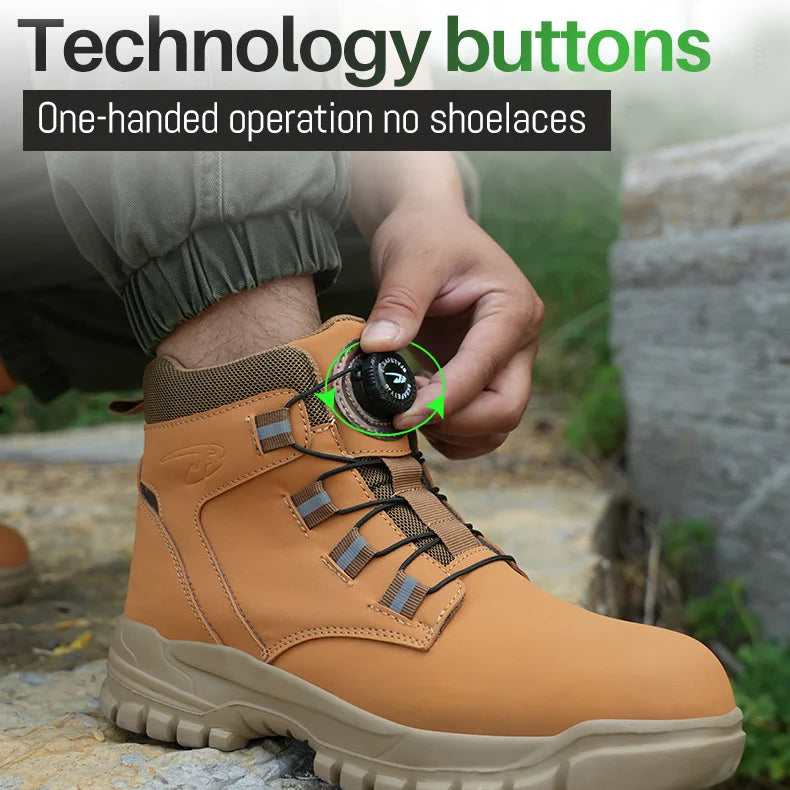 Waterproof Safety Boots PPE Steel Toe Work Boots Anti-Smash Stab-Resistant