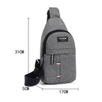 Shoulder Sling Bag Fanny Pack with Security Headphone Slot