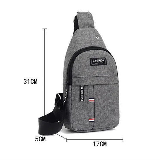 Shoulder Sling Bag Fanny Pack with Security Headphone Slot