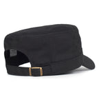 Waxed Canvas Cotton Military Caps Men Waterproof Cadet Army Vintage Flat Top Hat