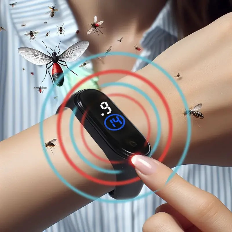 Wearable Mosquito Guard Repellent Wristband Ultrasonic Mozzie Shield