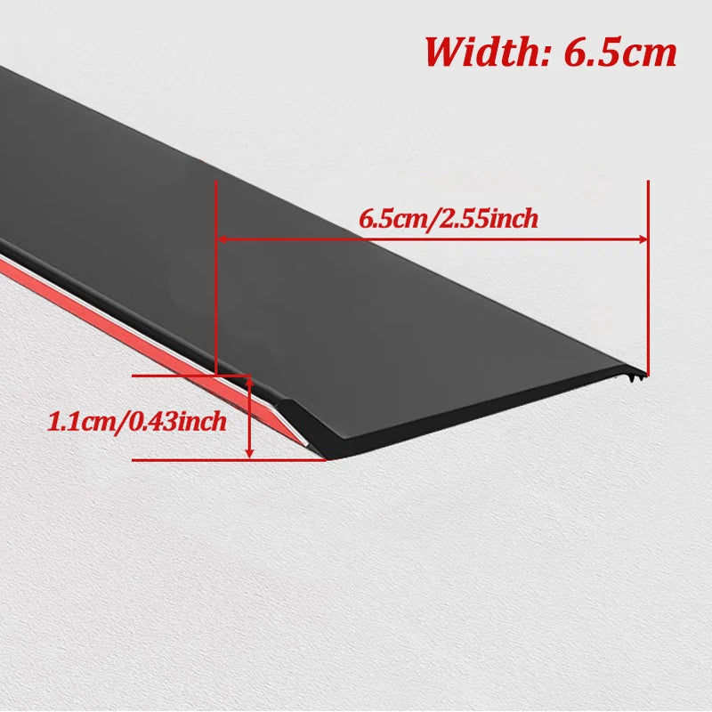 Door Weatherstrip Rain Guard | Water Deflector Flashing Shield For Glass Windows Balcony Sliding Doors 1m