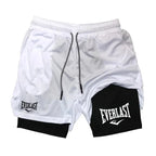 Men's Shorts 2 in 1 Layer Double Deck Gym Fitness Bottoms