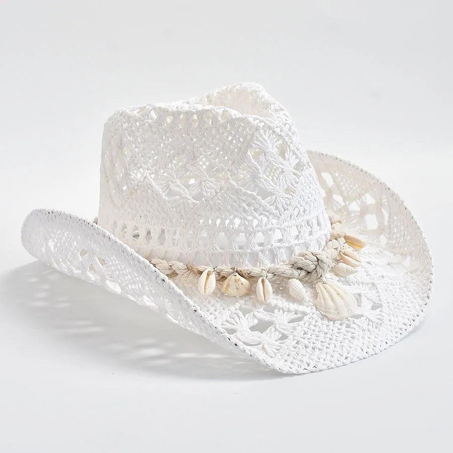 Summer Hand Woven Straw Sun Hat Women's