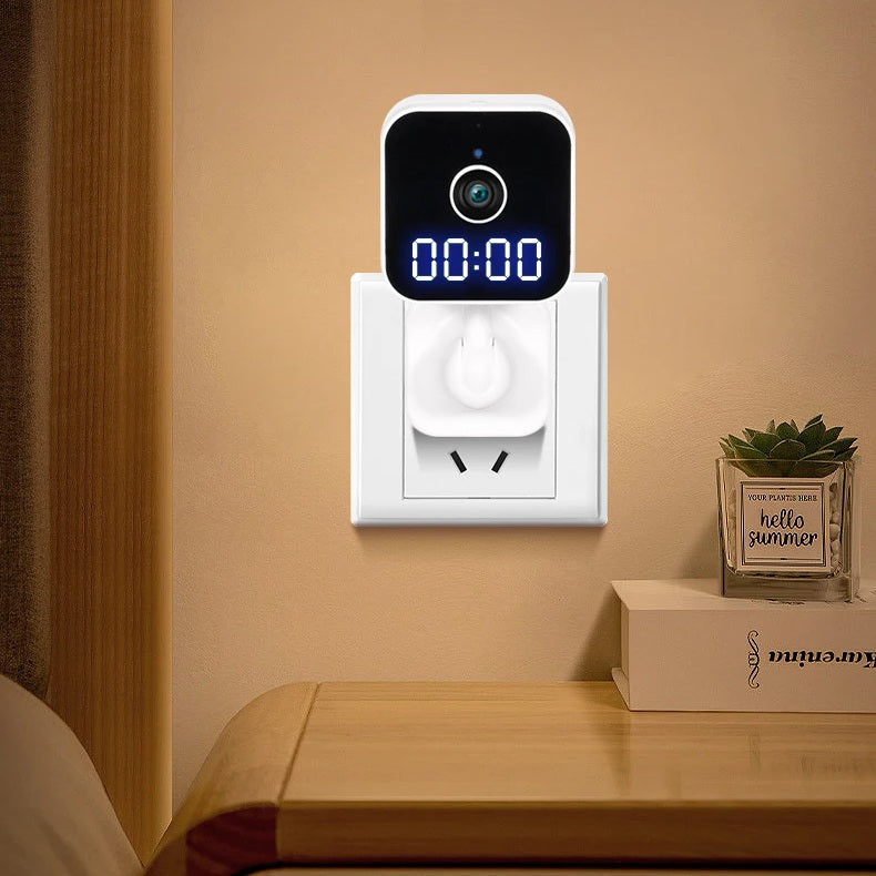 Camera Home Security Clock Electric Plug Video WiFi Two-Way Audio CCTV