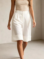 Wide Leg Capri Pants Women's